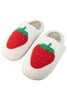 Large Strawberry Fuzzy Slippers for Women