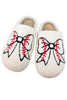 Baseball Bow Women's Slippers