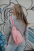 Light Pink Shoulder SLING BAG with Striped Strap