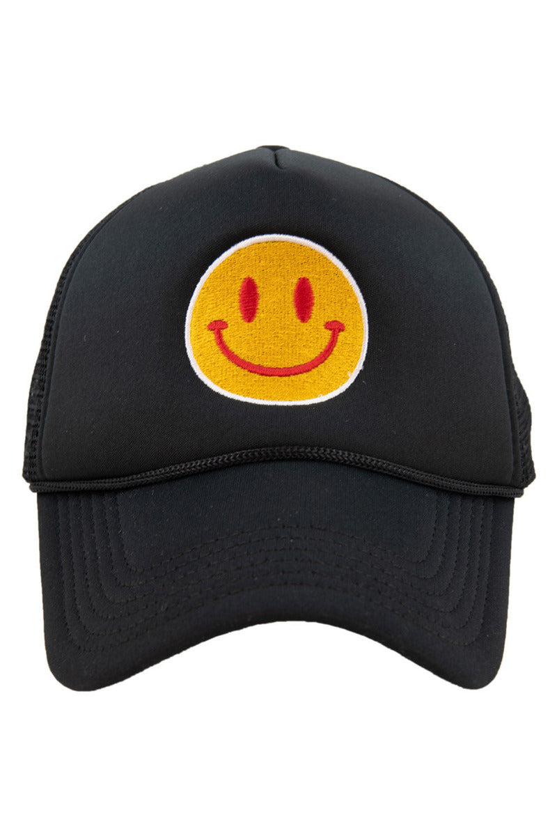 Red/Yellow Happy Face Foam Trucker Hat - Katydid.com