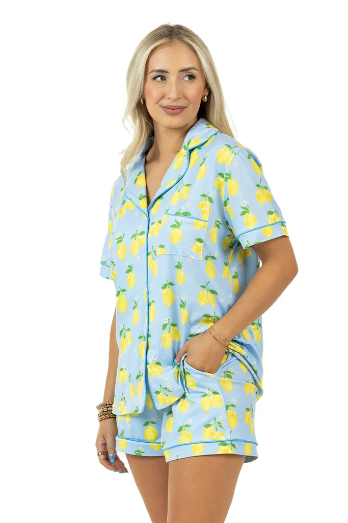 Zesty Lemons 2 Piece Pajama Set - Katydid.com
