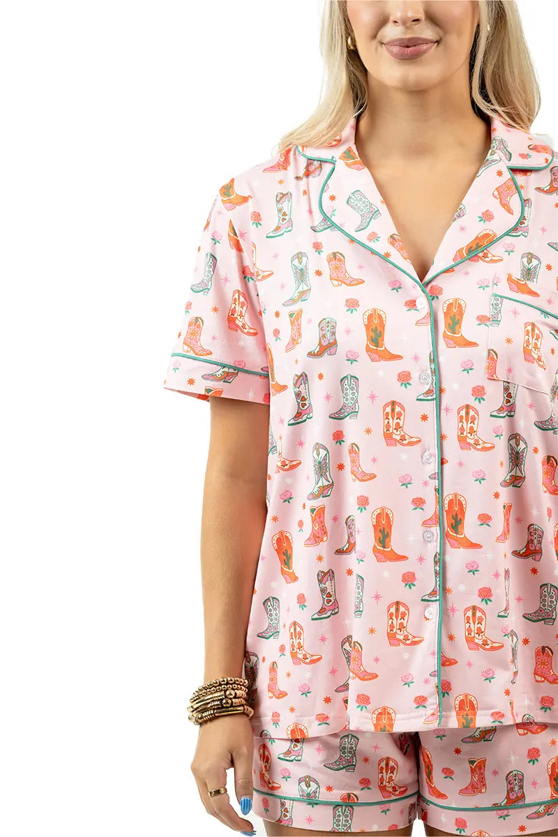 Boots & Roses Pajama Sets