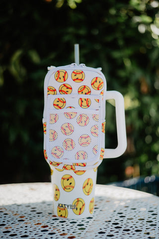 Cream Cute Garment Washed Quilted Jacket