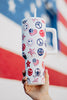 American Happy Face 38 Oz Tumbler Cup w/ Handle