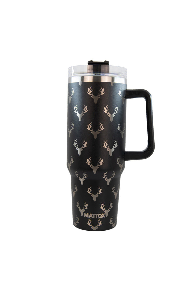 Deer All Over Black Tumbler for Men - Katydid.com