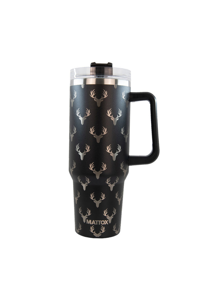 Deer All Over Black Tumbler for Men