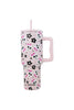 Skull Flower Bow Drink Tumbler