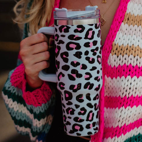 MAMA Leopard Print Can Cooler, Tumbler or Water Bottle