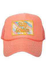 Stay Golden Trucker Hat (White Foam)