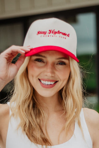 Light Blue Checkered Happy Face Vintage Hat