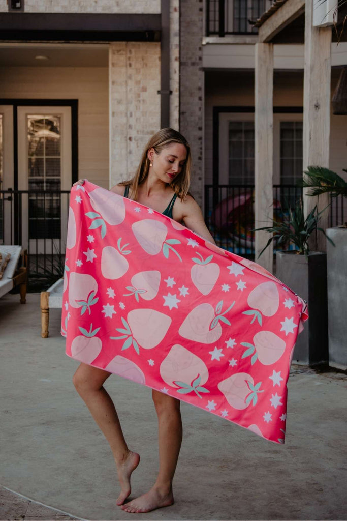 Strawberries Quick Dry Towel or Beach Towel