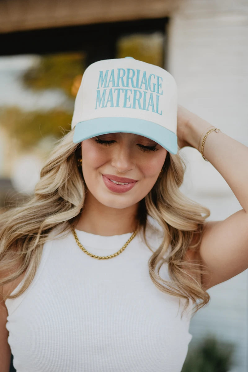 Marriage Material Two-Toned Retro Hat