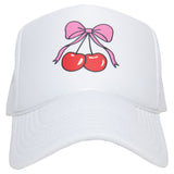 Cherry Bow Cute Trucker Cap