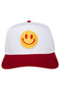 Red/Yellow Happy Face Two-Toned Vintage Hat