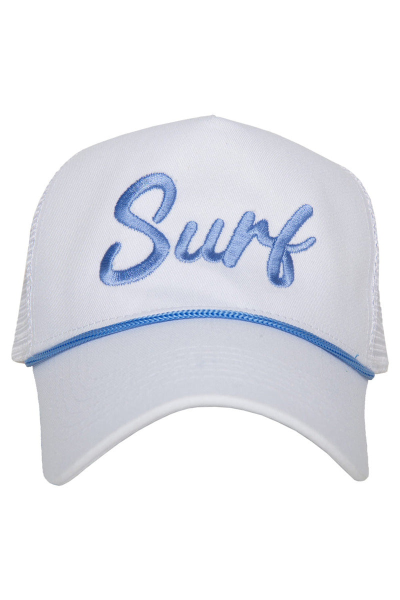 Surf Cursive Vacation Hat with Rope - Katydid.com