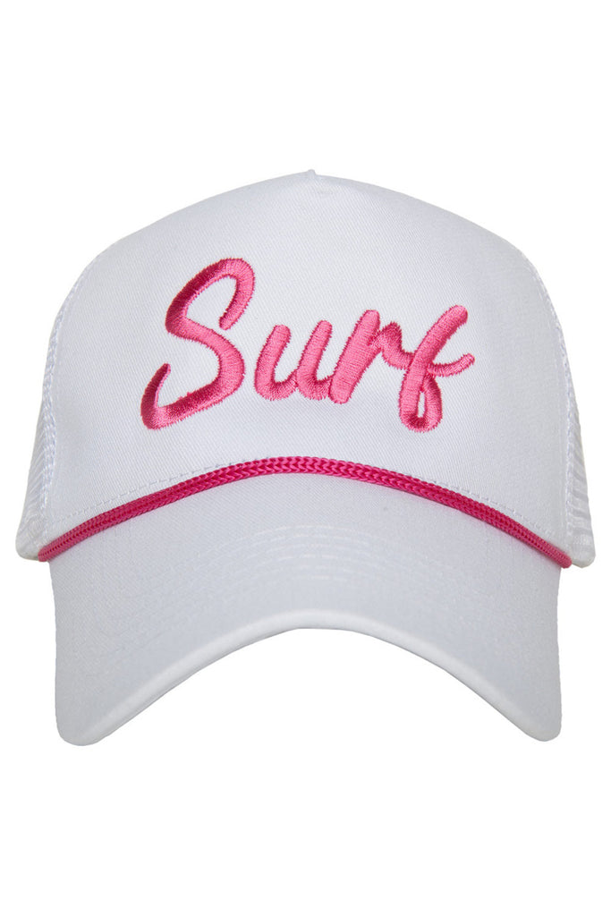 Surf Cursive Vacation Hat with Rope