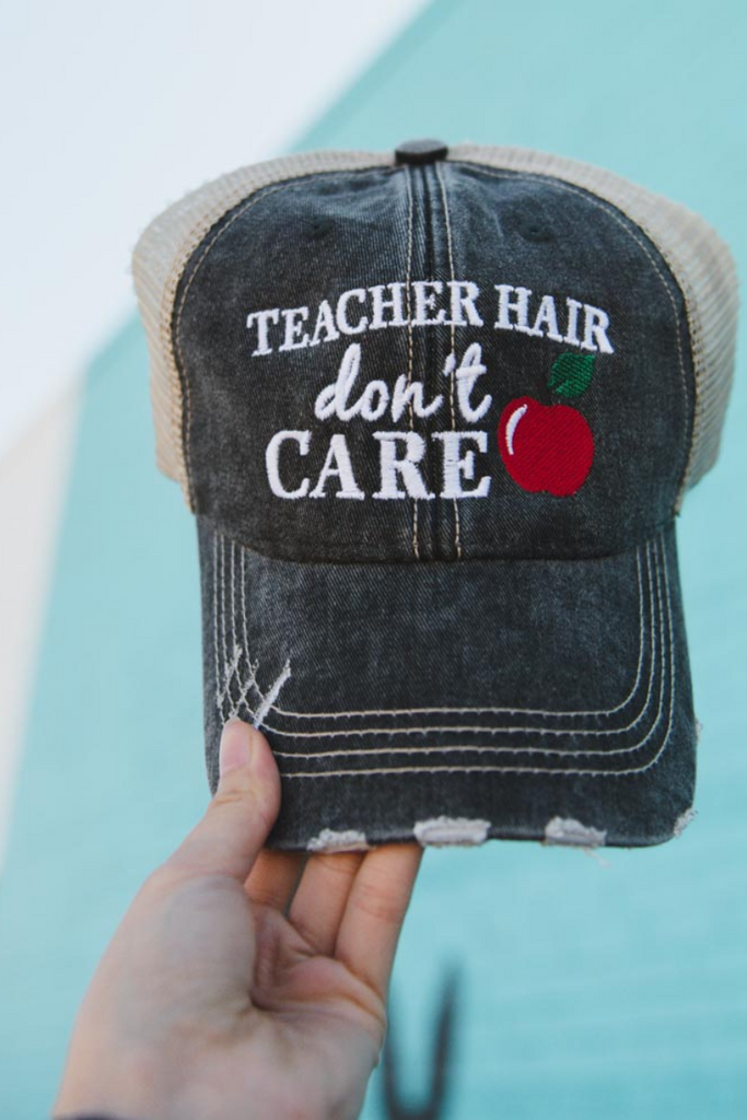 Teacher Hair Don't Care Trucker Hat