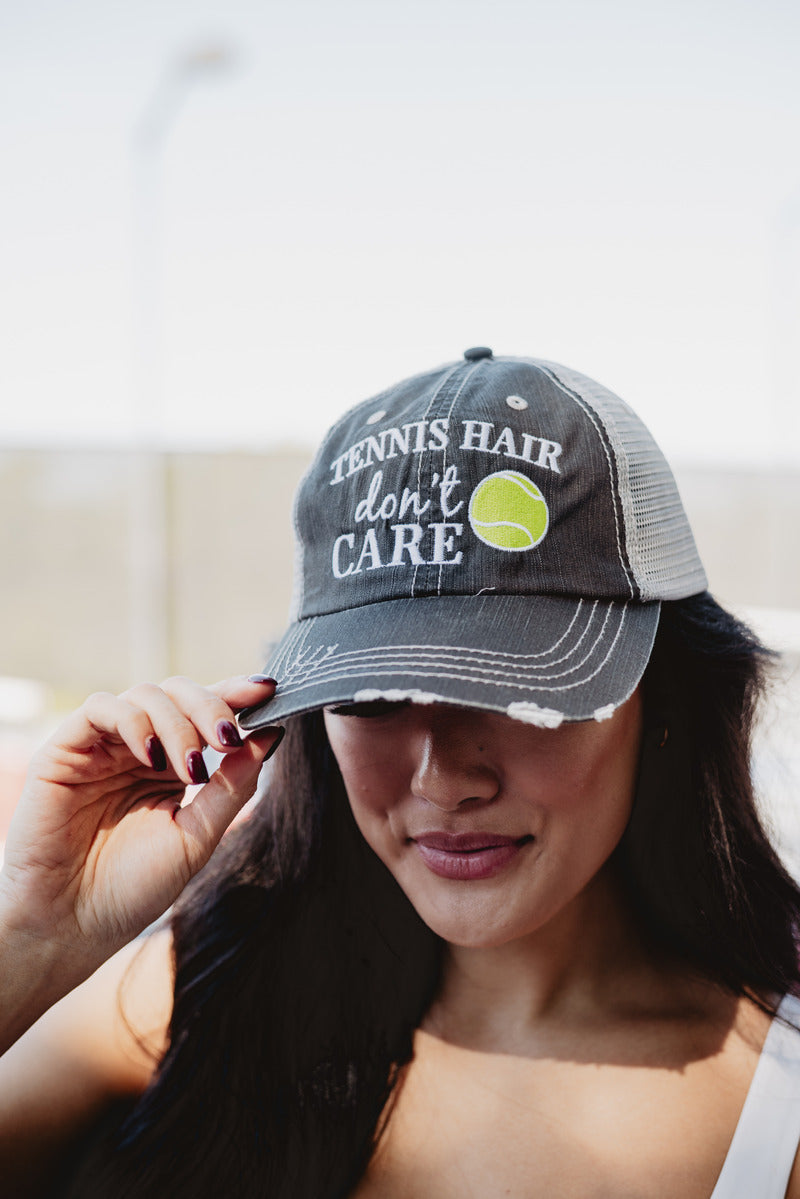 Tennis Hair Don't Care Trucker Hat