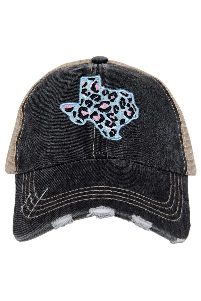 Blue Leopard Texas Trucker Hat - Katydid.com