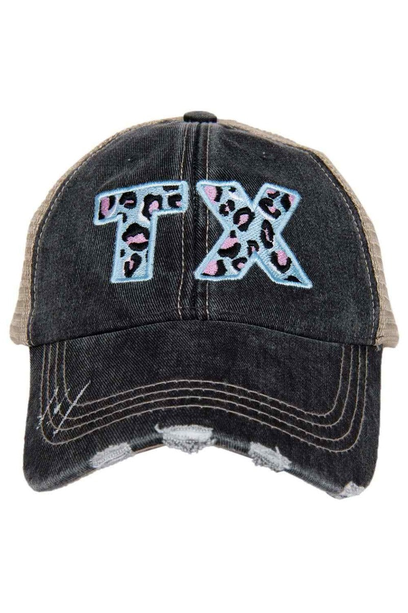 Blue Leopard TX Trucker Hat - Katydid.com