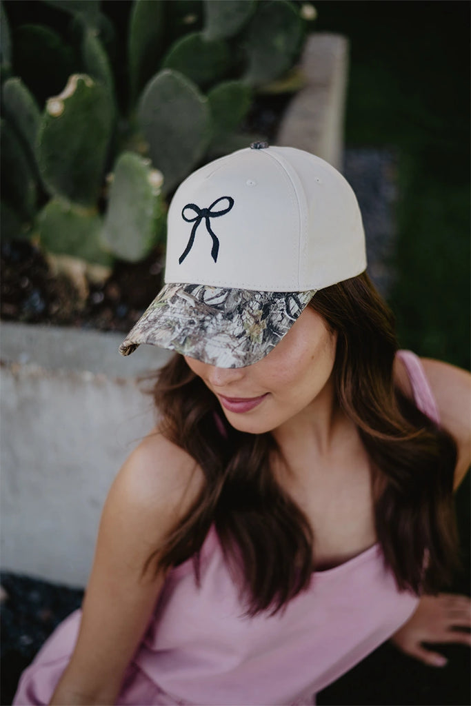 Coquette Bow Vintage Two-Toned Hat