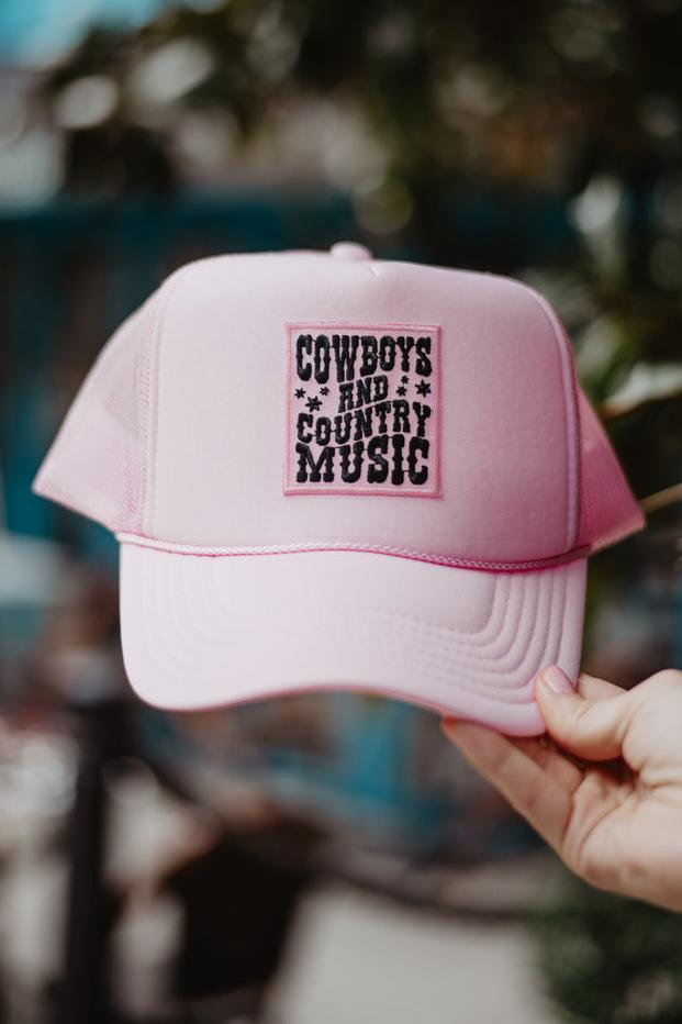 Cowboys & Country Music Pink Patch Foam Trucker Hat