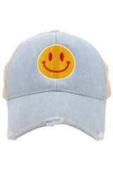 Red/Yellow Happy Face Trucker Hat