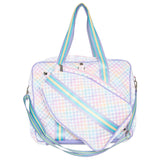 Rainbow Gingham Cute Pickleball Bag