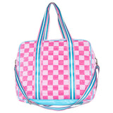 Pink Checkerprint Pickleball Tote Bag