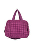 Plum Quilted Weekend Duffel w/ Pass-Thru Slip