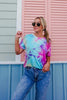 Blue, Pink, and Yellow Tie Dye T-Shirt