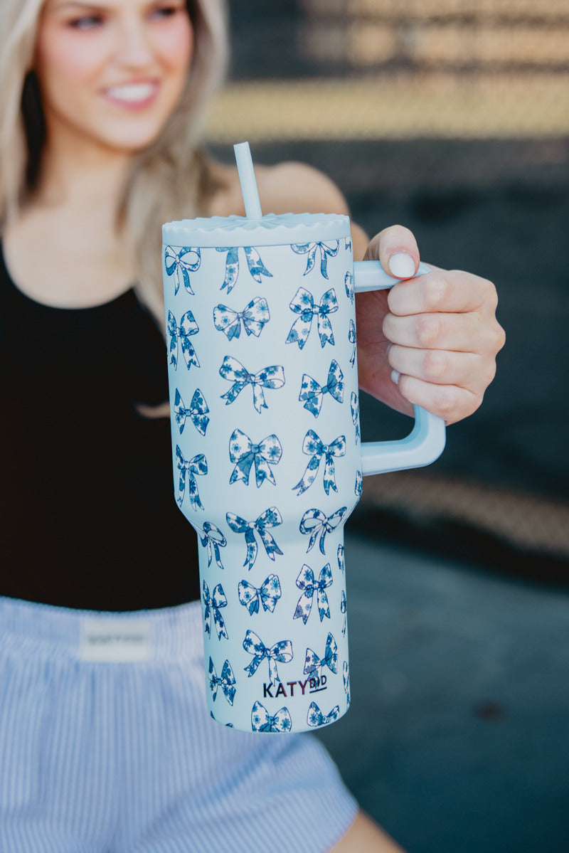 Chinoiserie Coquette Bows Stainless Steel Tumbler