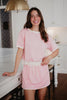 Light Pink and White Two Toned Skirt and Top Set - Katydid.com