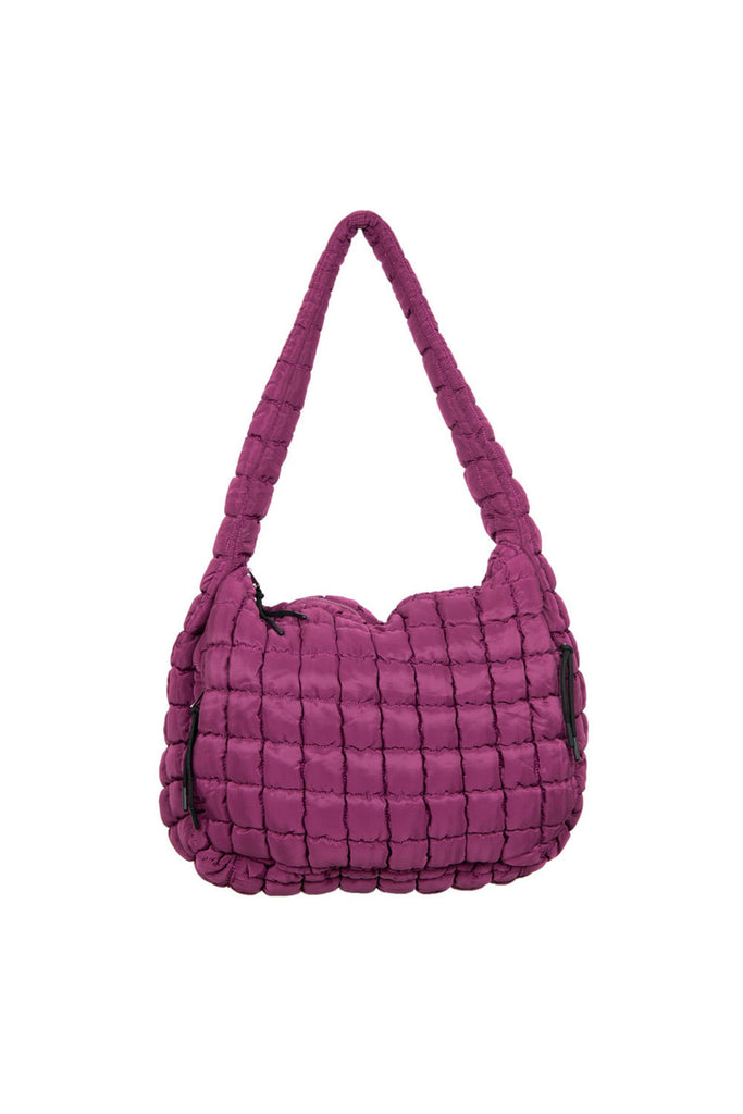 Plum Big Quilted Hobo Tote Bags for Women