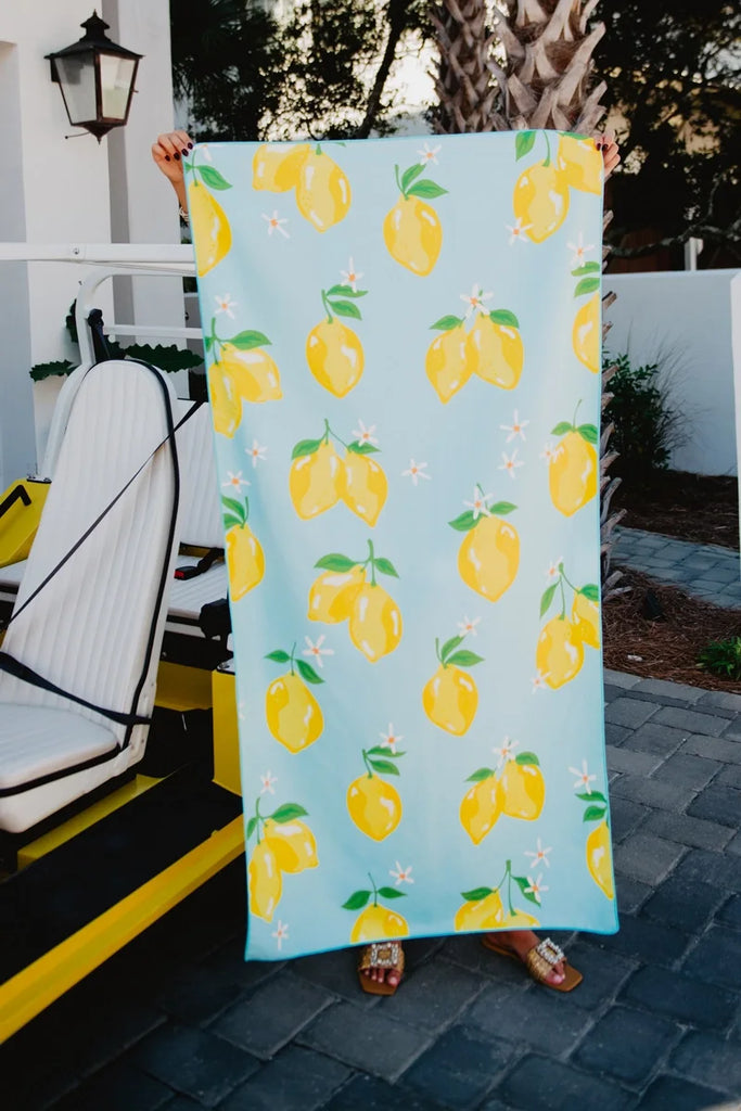 Lemons Quick Dry Reversible Beach Towel - Katydid.com