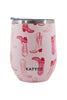 Light Pink Western Boots 12 Oz WINE TUMBLER Cup