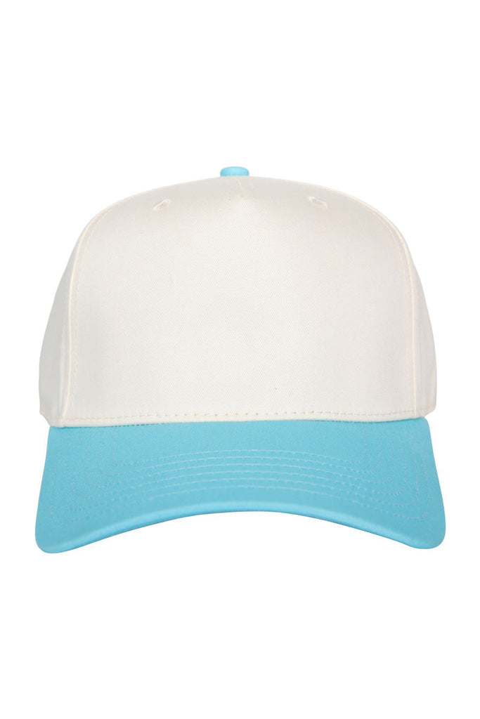 Aqua and Tan Vintage Trucker Hat