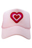 Heart Stack Chenille Patch Women's Foam Trucker Hat