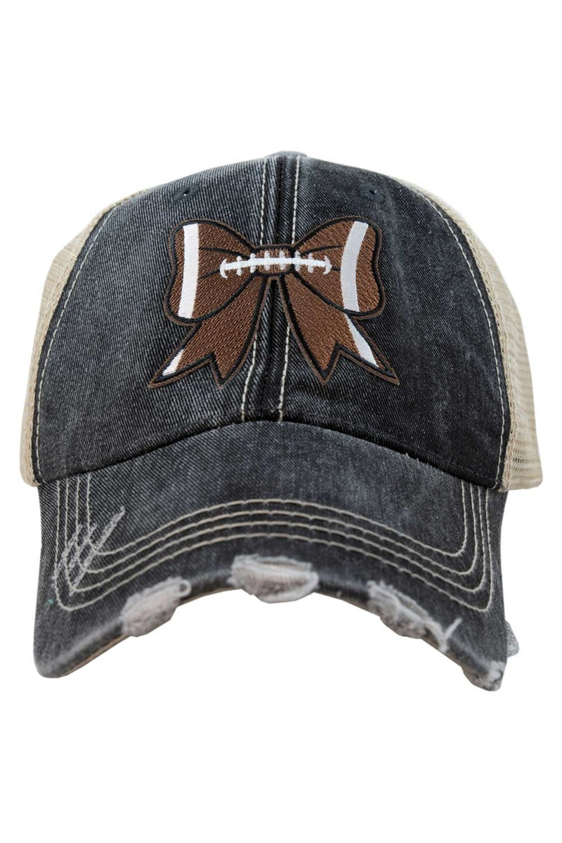 Football Bow Coquette Patch Trucker Hat - Katydid.com