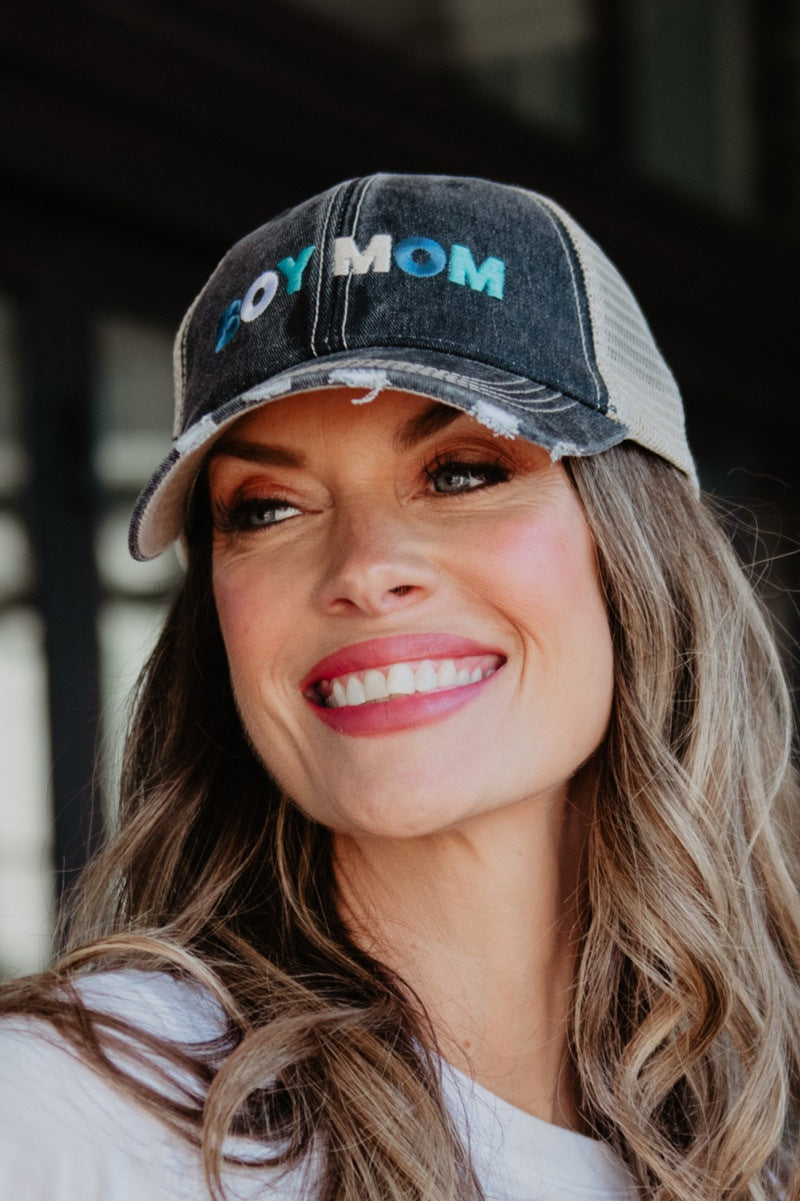 Boy Mom Women's Trucker Hats - Multicolored