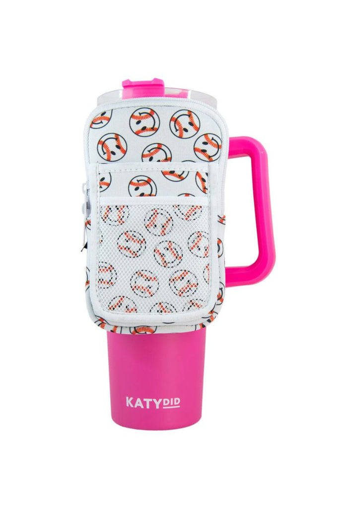 Pitcher Happy Face Baseball Happy Face Tumbler Zipper Pouch | Katydid