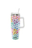 Pastel Leopard 40 Oz Tumbler Cup