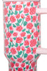 Whimsical Roses Tumbler with Straw