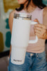 White 40 Oz Tumbler with Handle