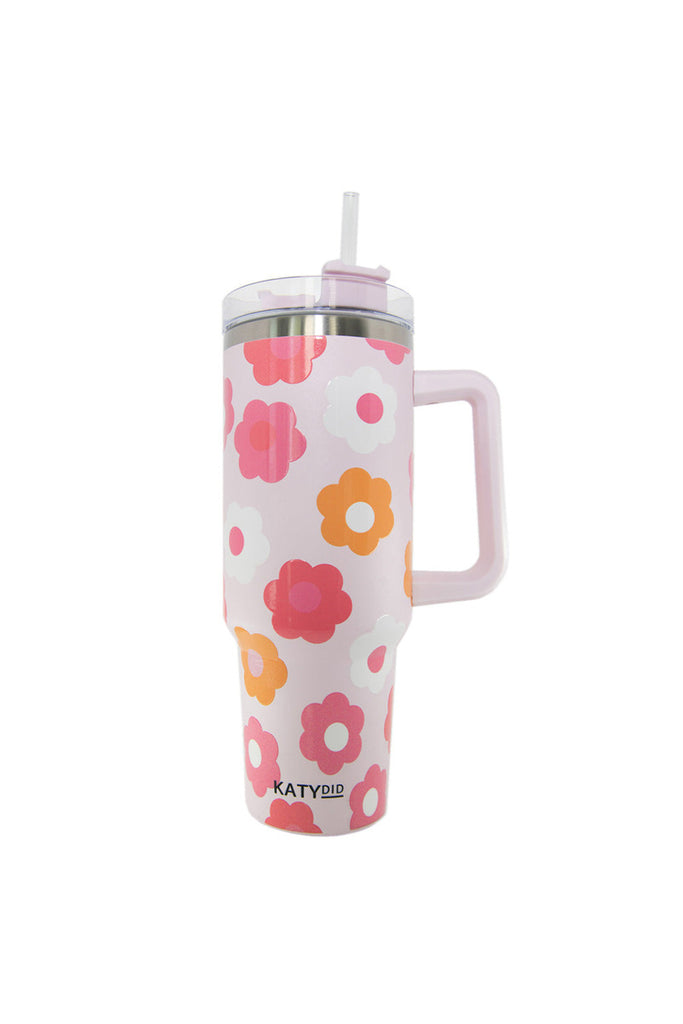 Groovy Flowers Coffee Tumbler