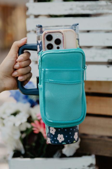 Deep Teal Bottle Zipper Pouch