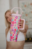 Groovy Multicolored Flowers Tumbler Cup - Katydid.com
