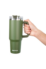 Olive Green Stainless Steel Tumbler Cup for Men