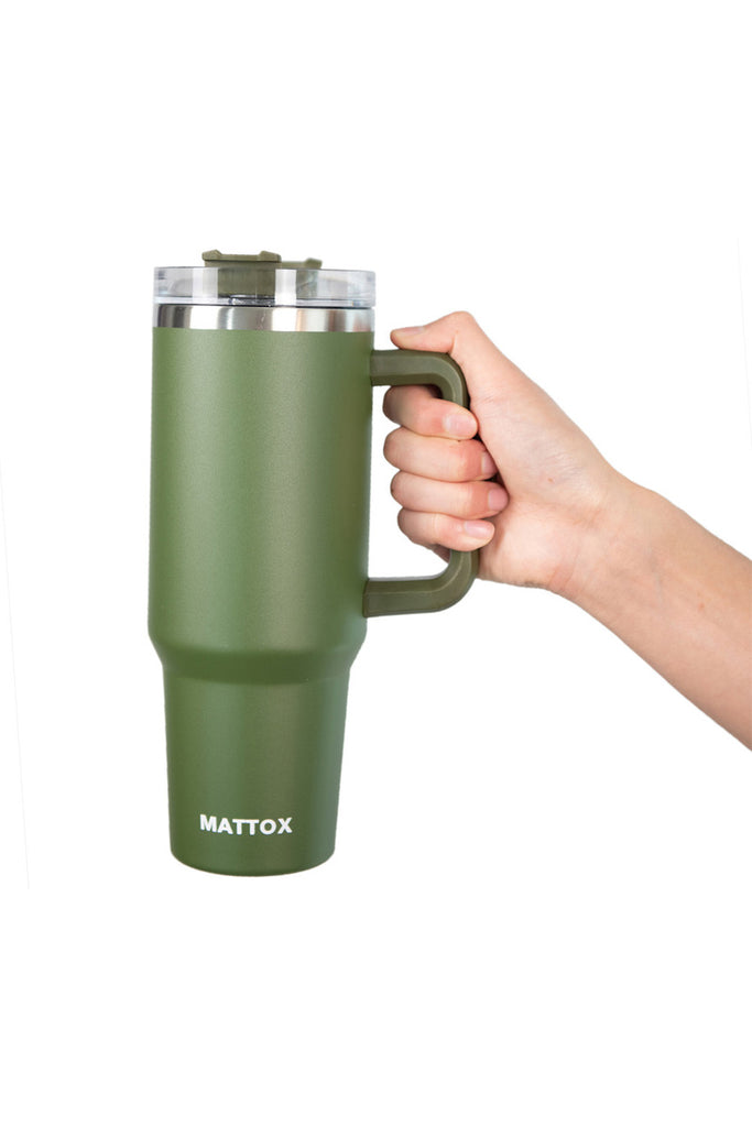 Olive Green Stainless Steel Tumbler Cup for Men