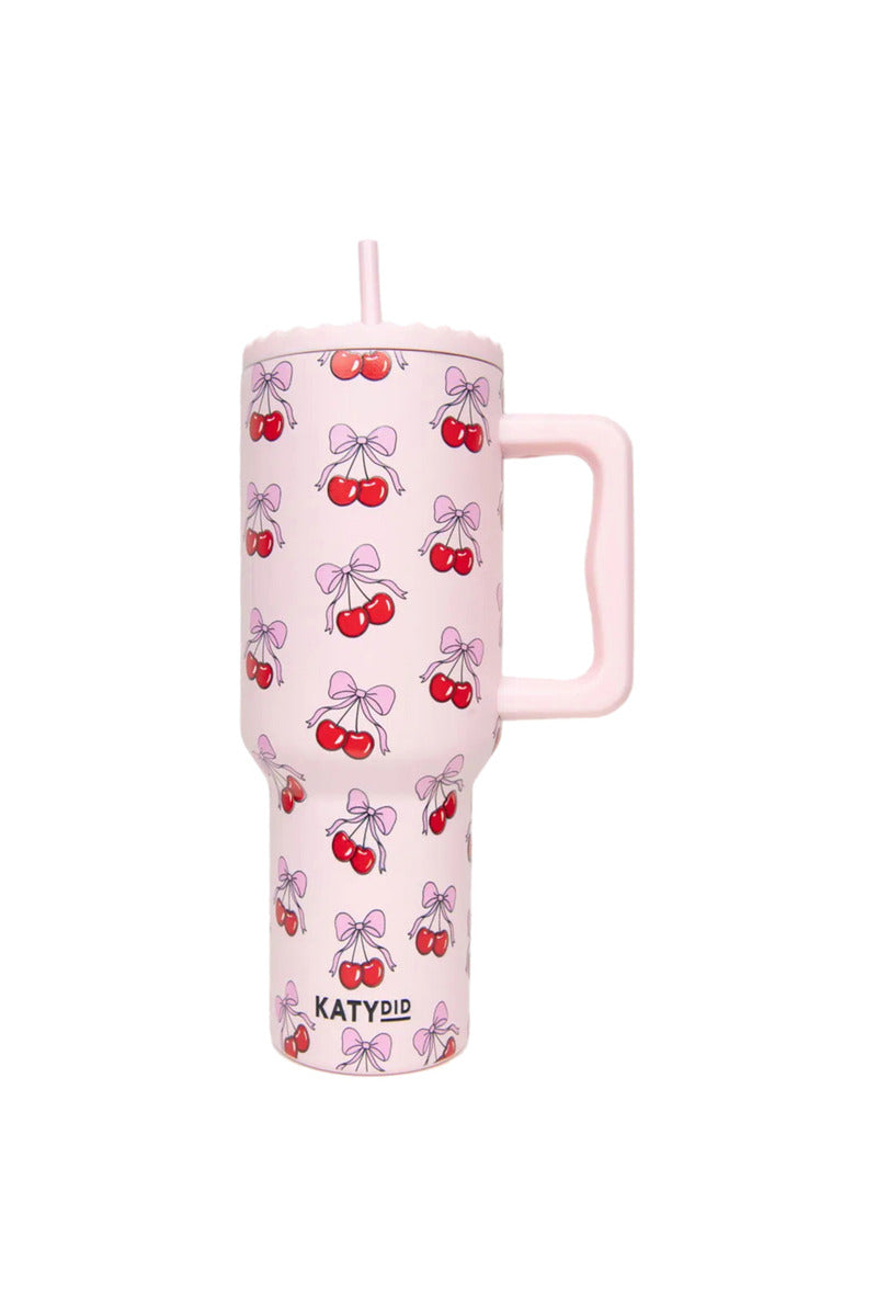 Cherry Bow Stainless Steel Tumbler - Katydid.com